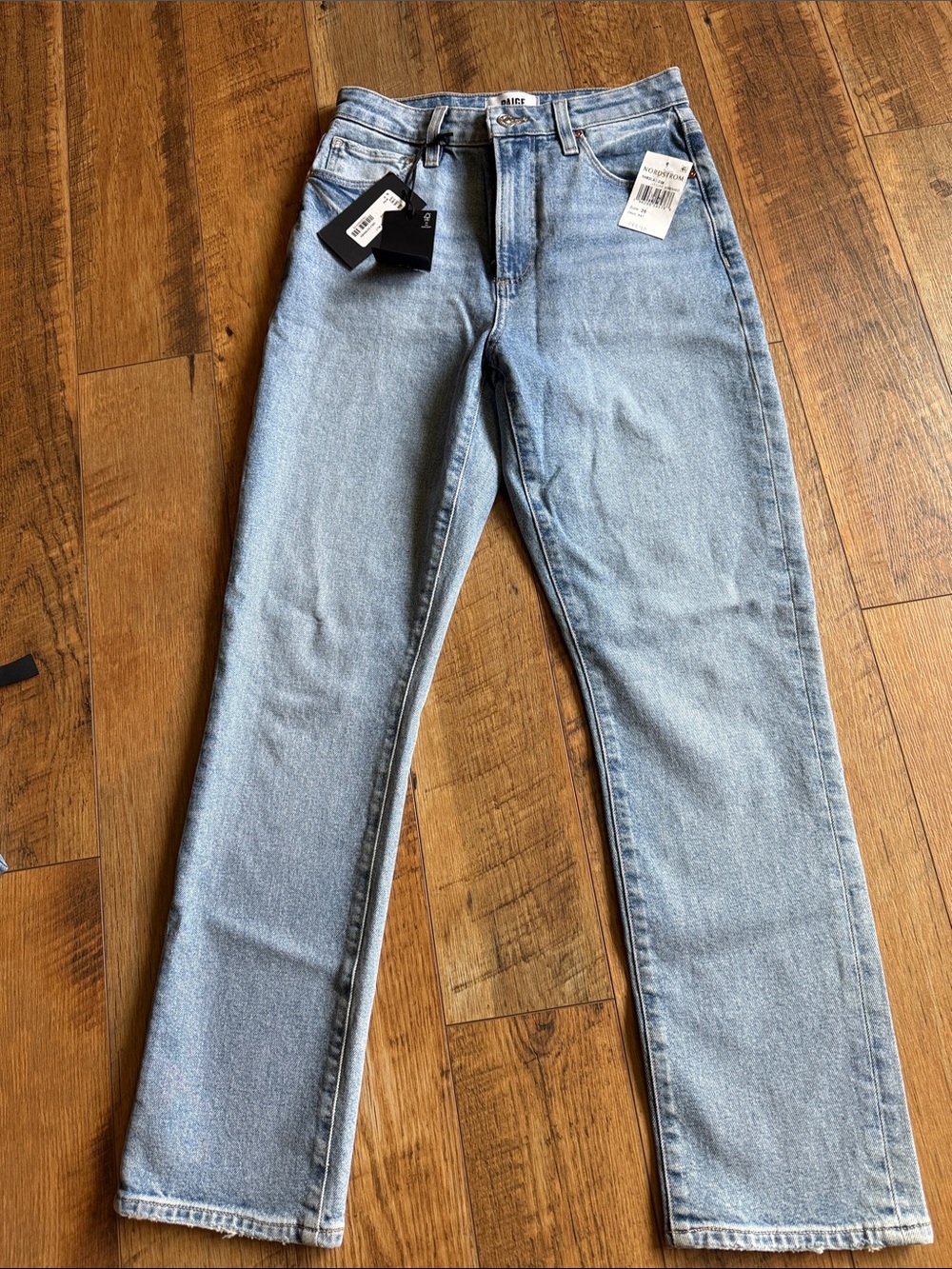 PAIGE Vintage Light Blue Straight Jeans